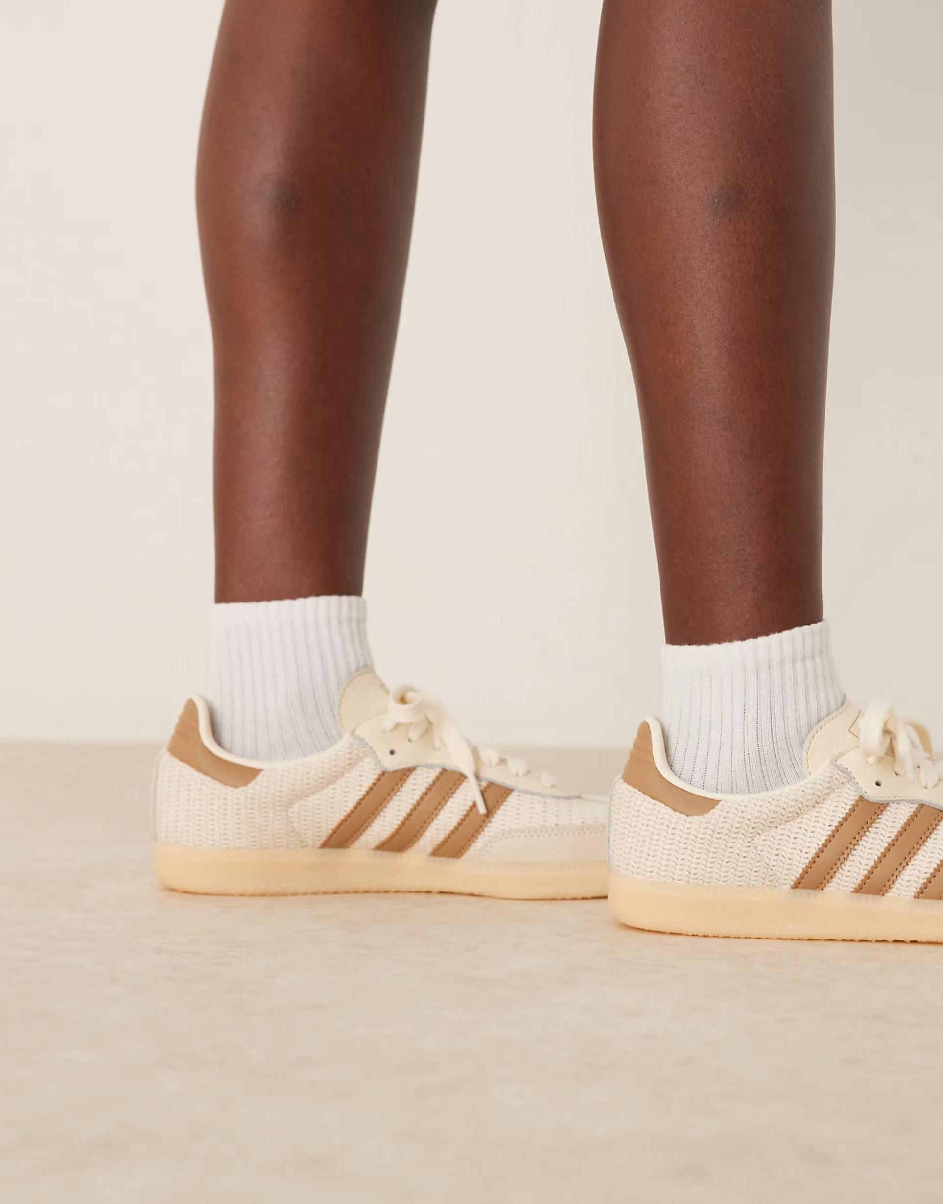 adidas Originals Samba OG sneakers in off white and brown | ASOS (Global)