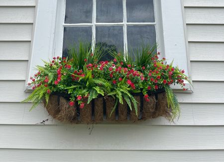 Faux floral window planters 