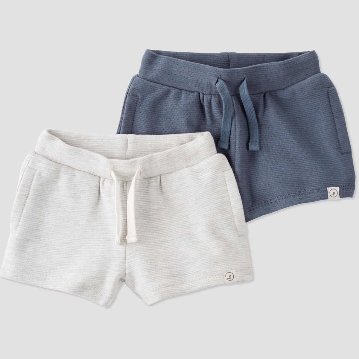 Little Planet by Carter’s Organic Baby 2pk Shorts - Gray | Target