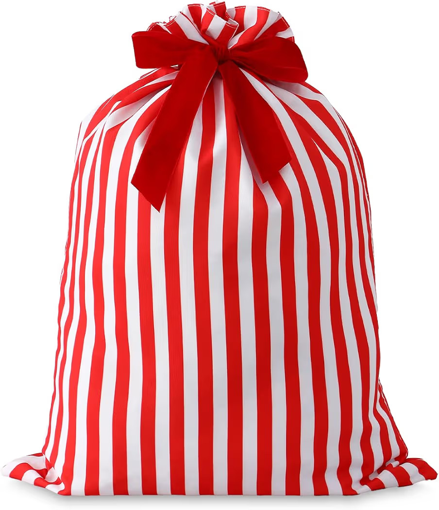 DYSHAYEN Santa Sack Christmas Gift Bag 19.7 X 27.6 Inch Large Canvas Christmas Santa Claus Bag fo... | Amazon (US)