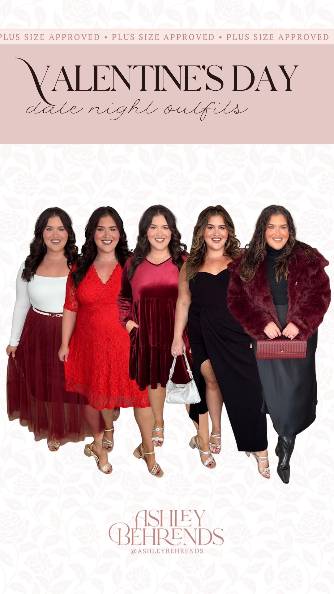 Plus size approved Valentine’s Day outfits, say no more! I love the way these fit and how gorgeous they are for the holiday. Black cherry is such a good option if you don’t want the standard cherry red looks. 
Valentine’s Day outfits, plus size approved vday looks 

#LTKPlusSize #LTKValentine #LTKSeasonal