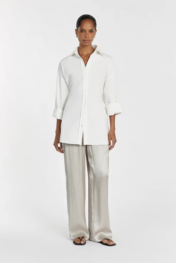 EVE CHALK SATIN PANT | DISSH