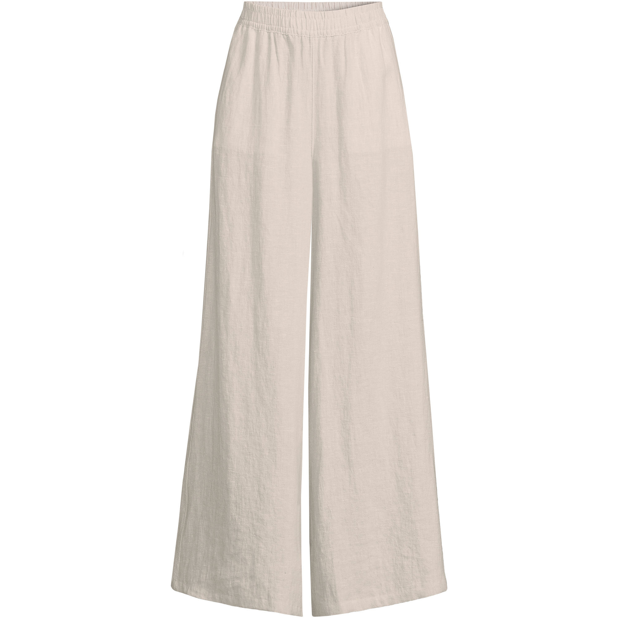 Women's Plus Size Linen High Rise Palazzo Pants | Lands' End (US)