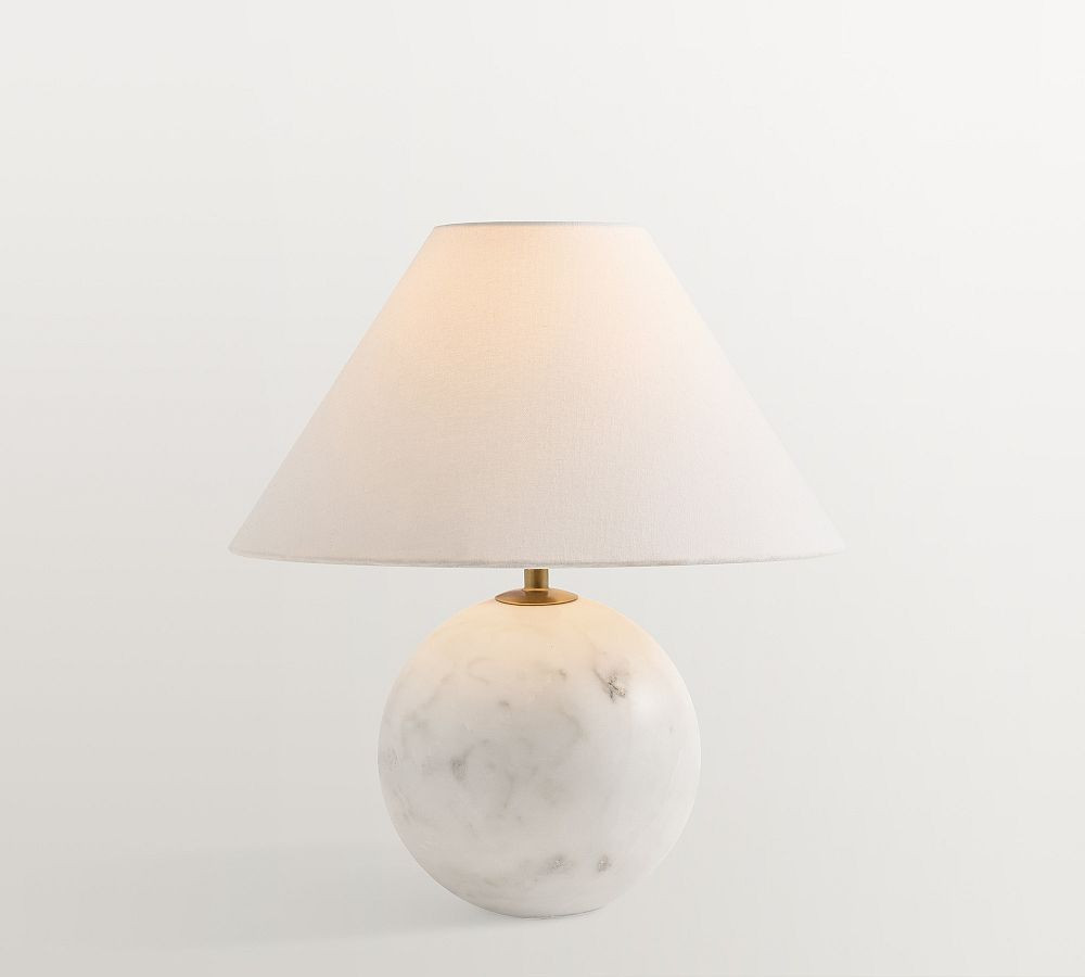 Marlo Stone Round Table Lamp (26") | Pottery Barn (US)