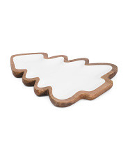 Wood And Enamel Christmas Tree Tray | Global Home | Marshalls | Marshalls