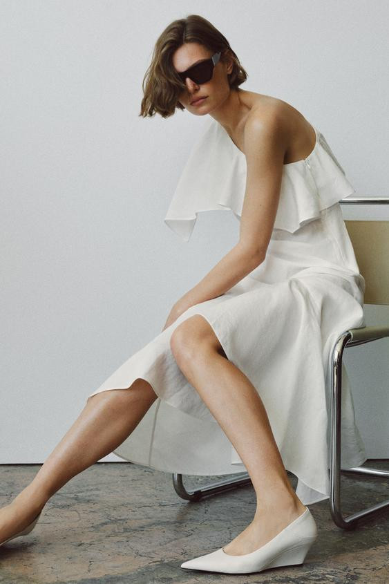 LIMITED EDITION LEATHER WEDGE SHOES | Zara US