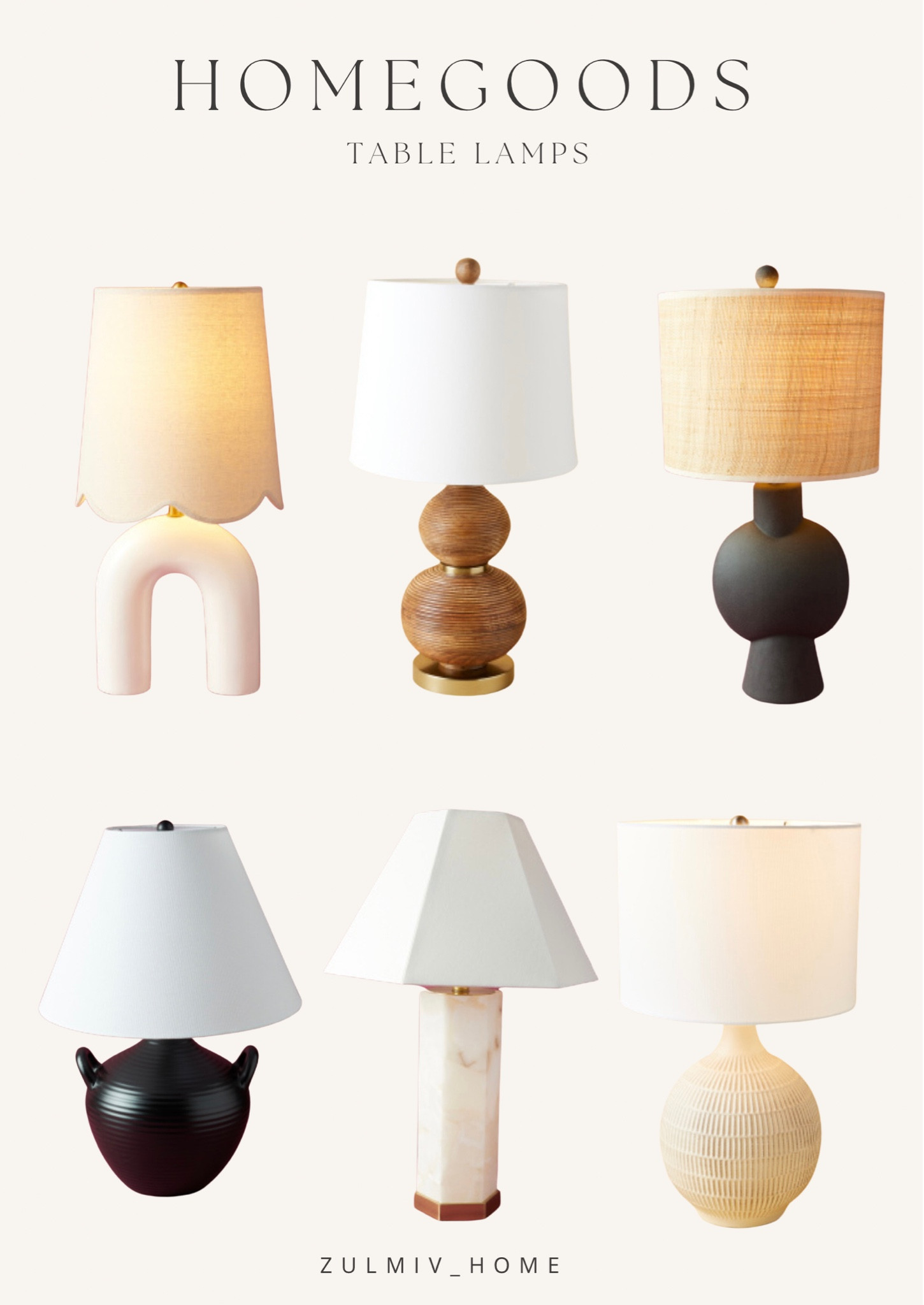 Table lamps sale at homegoods