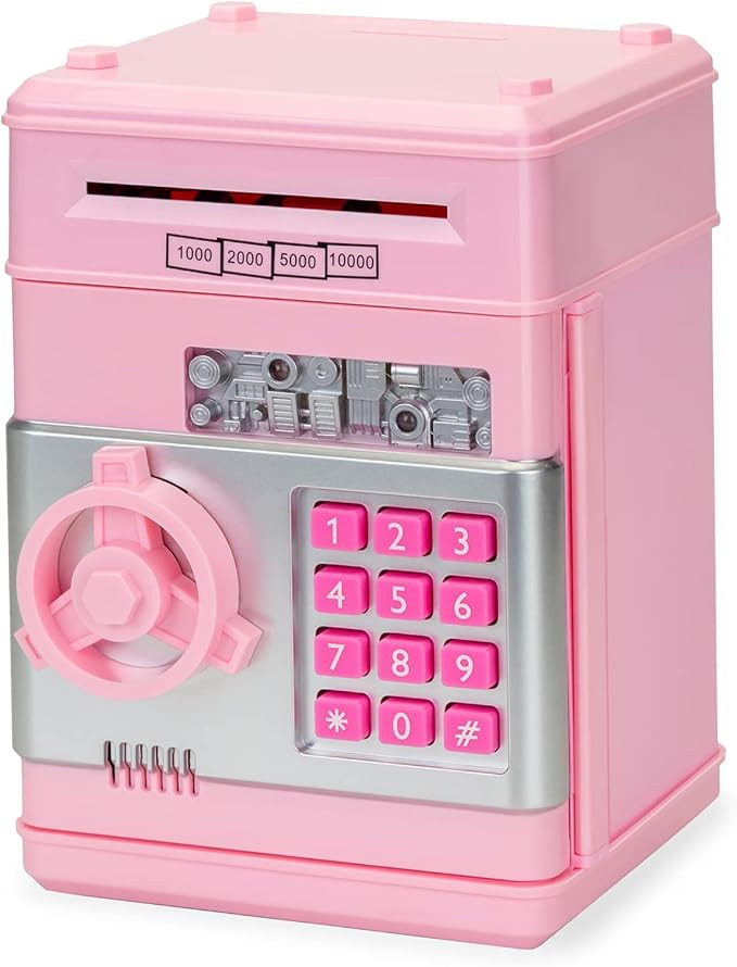 Pink Piggy Bank Cash Coin Can ATM Bank Electronic Coin Money Bank Money Saving Box for Teen Girl ... | Amazon (US)