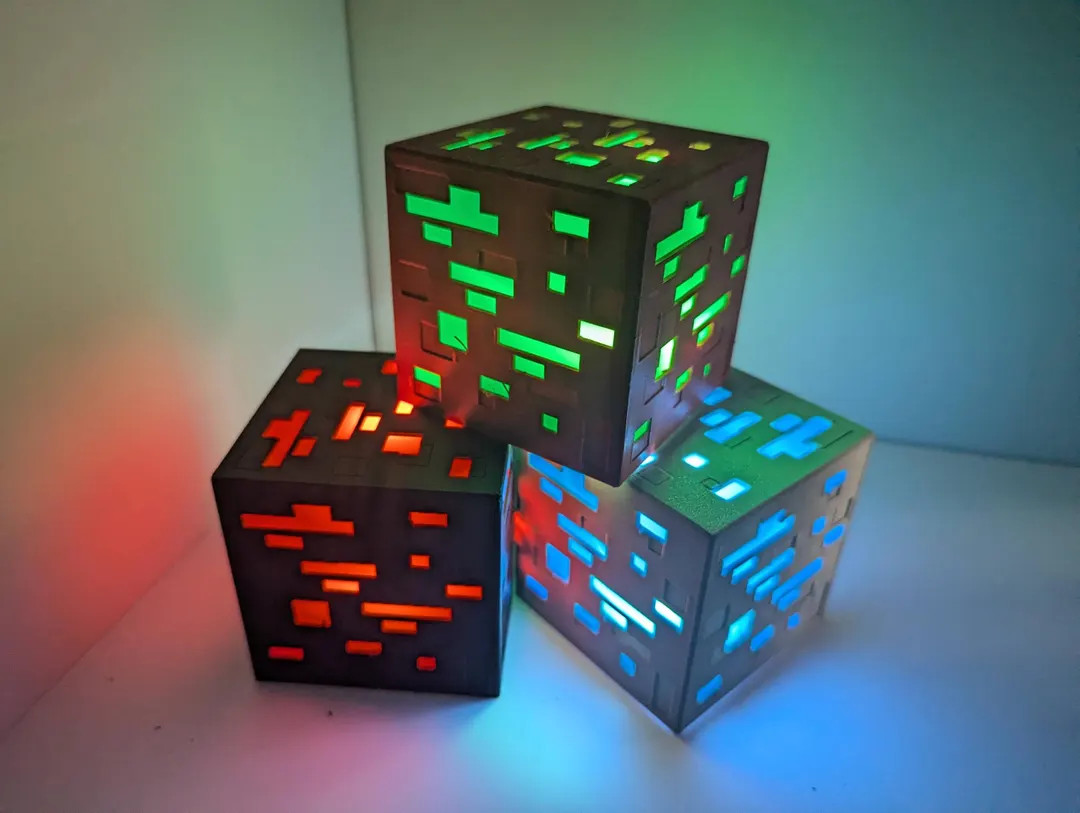 Minecraft Ore Lamp – Custom Colors – Night Light for Kids, Boys Gift, Gamer Room Decor + FREE... | Etsy (US)