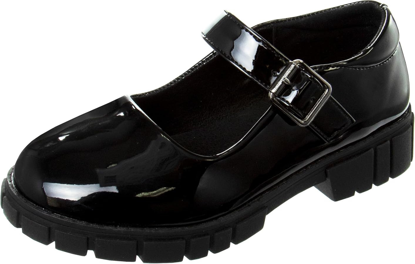 French Toast Girls Round Toe Ankle Strap Maryjane School Shoes - Mary Jane Chunky Platform Oxford... | Amazon (US)