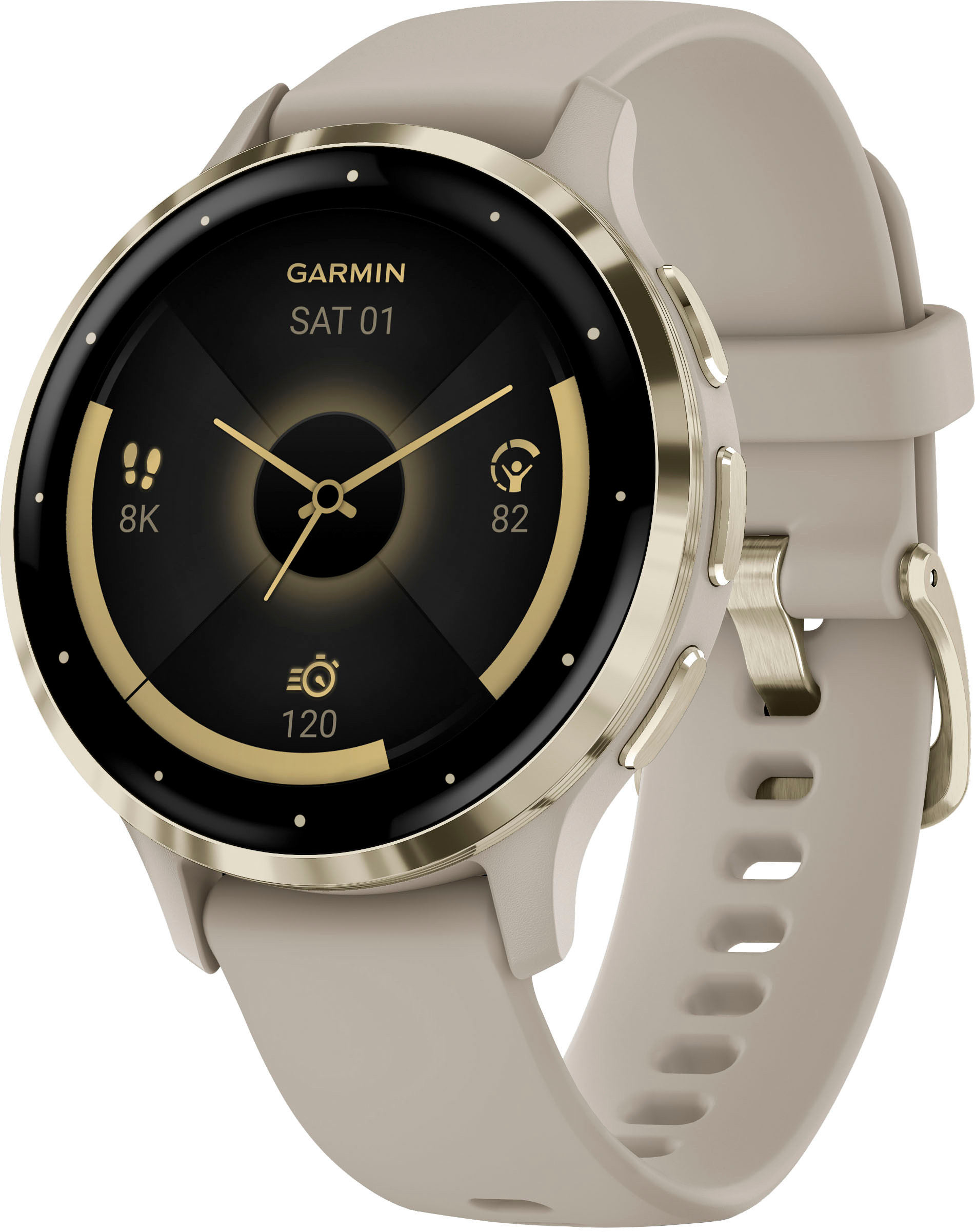Garmin - Venu 3S GPS Smartwatch 41 mm Fiber-reinforced polymer - Stainless Steel and French Gray - (2023) | Best Buy U.S.