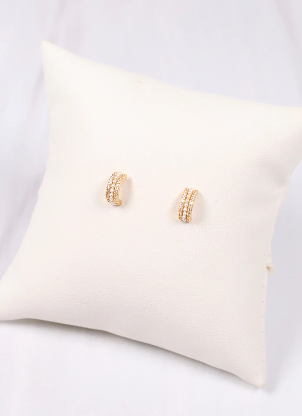 Glover Embellished Hoop Earring GOLD | Caroline Hill
