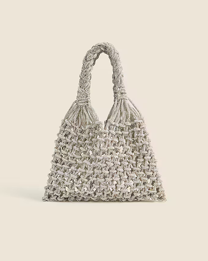 Collection small Cadiz handknotted rope tote with crystals | J. Crew US