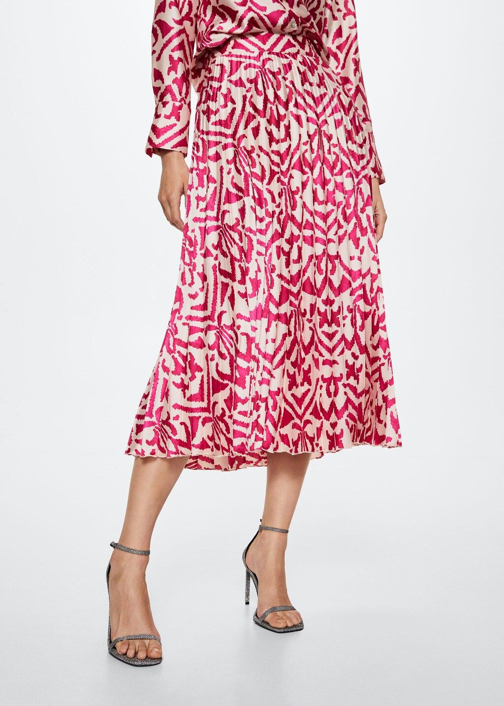 Printed pleated skirt | MANGO (US)