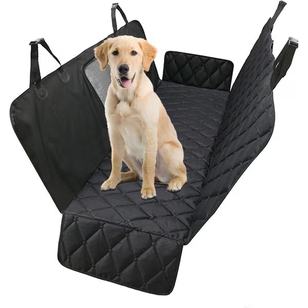 Shele Quilted Water Resistant Hammock Dog & Cat Car Seat Cover, Black | Chewy