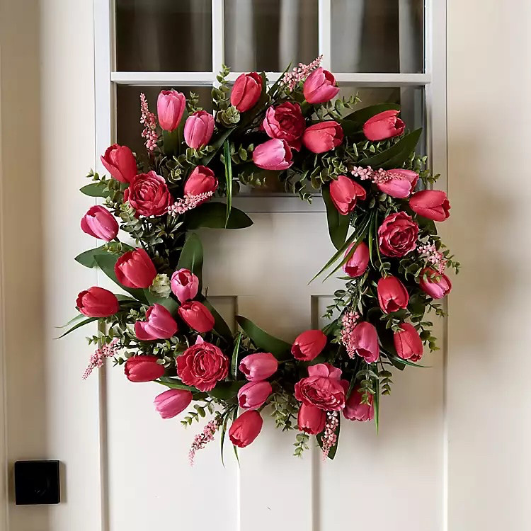 Nothing says spring like a tulip wreath 🌸
This floral door wreath instantly brightens up your porch and makes your entry feel fresh, welcoming, and seasonal.
Such an easy decor upgrade. 

 #LTKHome