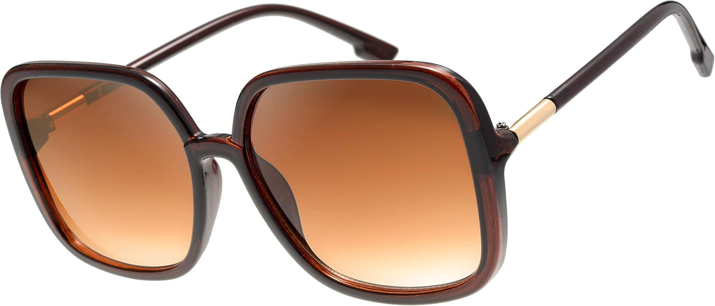The Fresh Women's Oversized Square Jackie O Cat Eye Hybrid Butterfly Fashion Sunglasses - Exquisi... | Amazon (US)