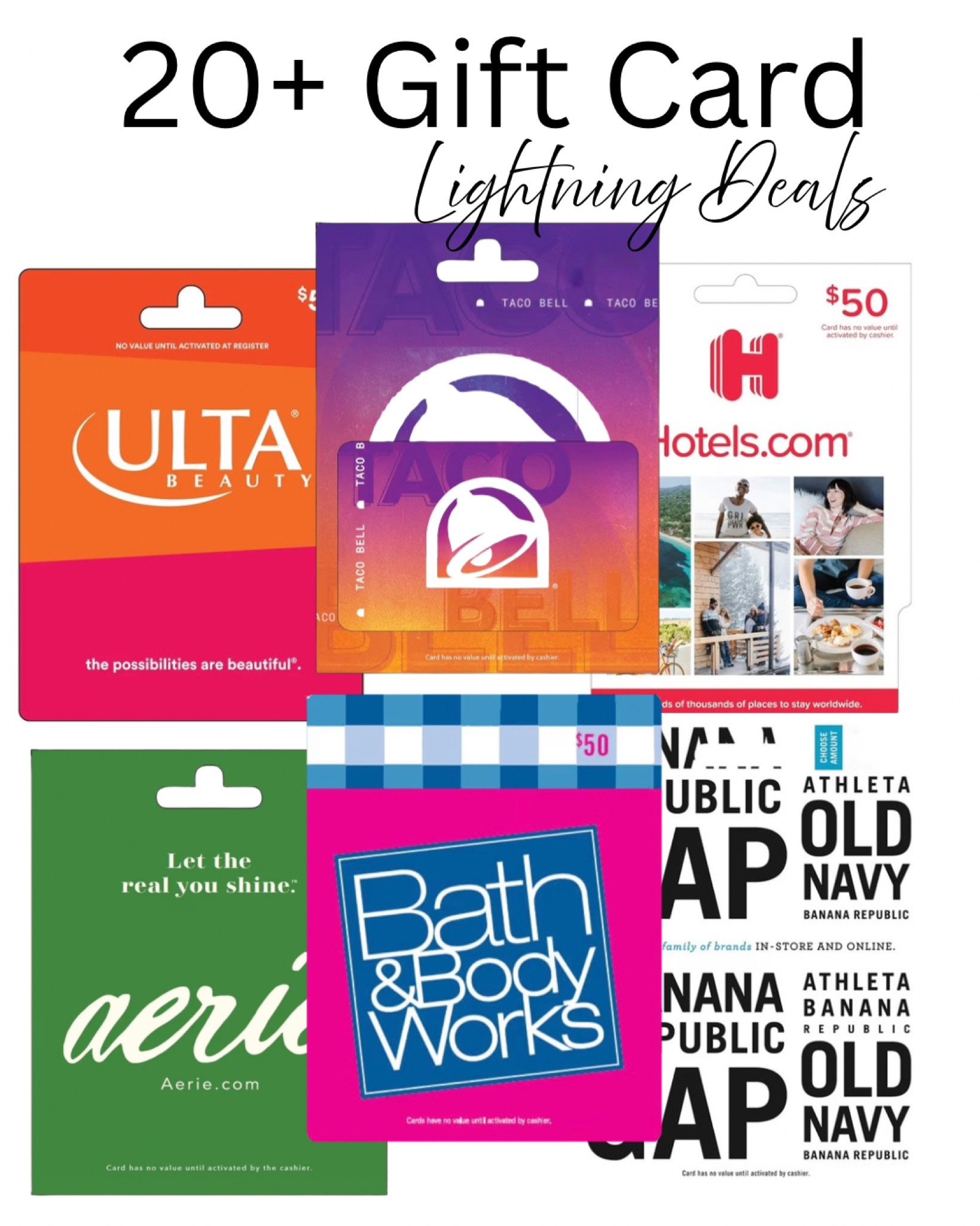 Gift cards are on lightning deals. These are perfect for graduation and Mother's Day.

#LTKSaleAlert