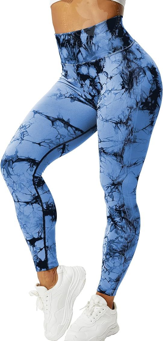 YEOREO Scrunch Butt Lift Leggings for Women Workout Yoga Pants Ruched Booty High Waist Seamless Legg | Amazon (US)