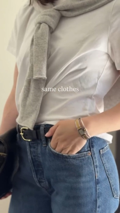 Your tee and jeans aren’t boring, you’re just styling them wrong 🤍 

Follow @seacoaststyle for more outfit reels and styling inspo ✨