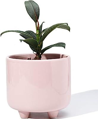 POTEY 051703 Plant Pot with Drainage Hole - 5.3 Inch Glazed Ceramic Modern Planters Indoor Bonsai... | Amazon (US)