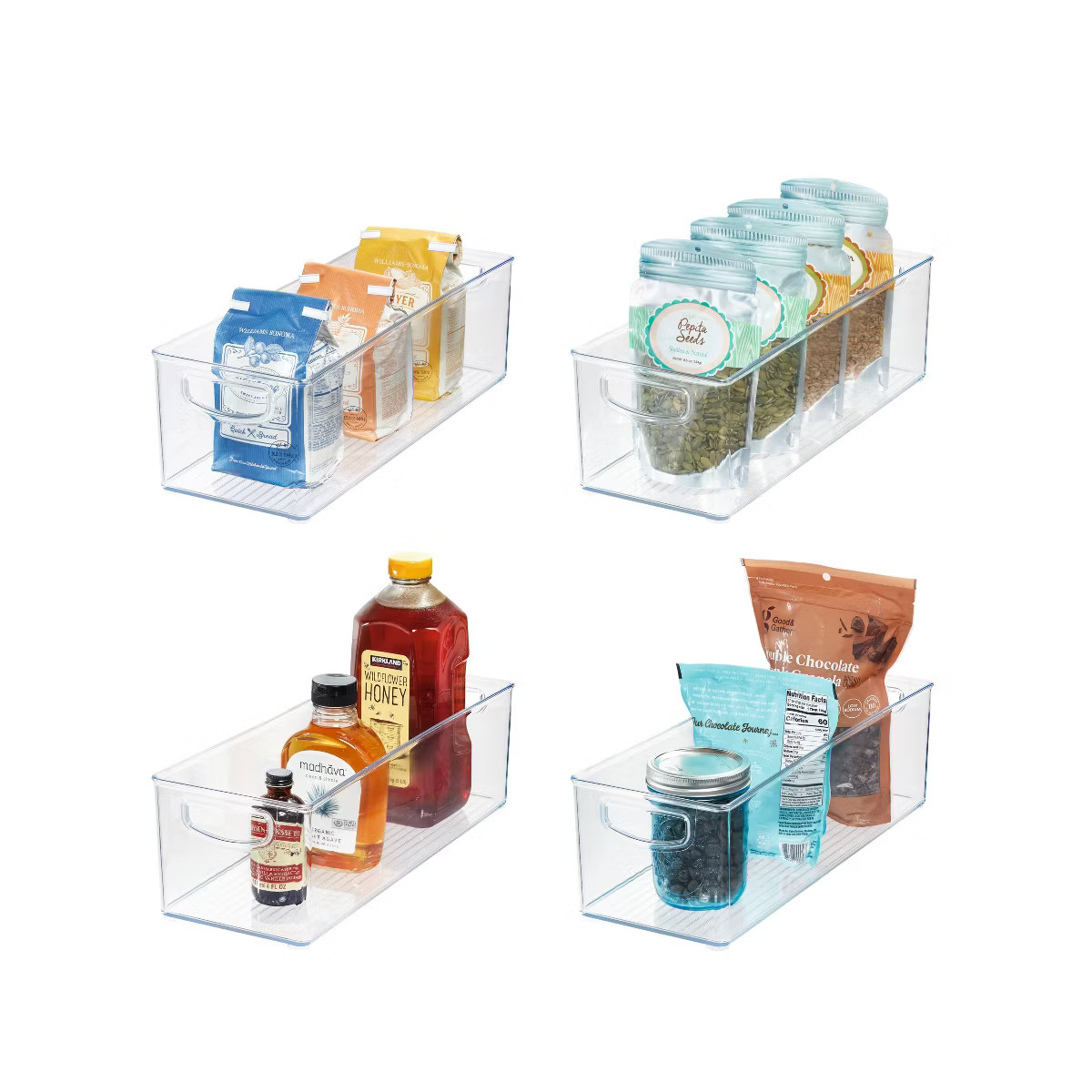 iDESIGN 4pc 16"x6"x5" Recycled Plastic Organizer bins | Target