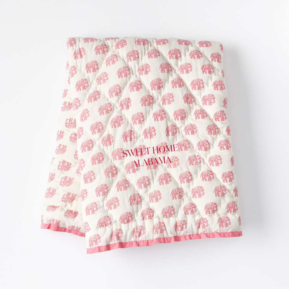 Block Print Quilted Blanket | Mark and Graham