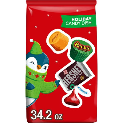 Reese's, Rolo, HERSHEY'S KISSES Christmas Assorted Chocolate Candy - 34.2oz | Target