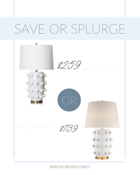 One of the best save or splurge bubble dot lamps I’ve found in awhile! We own the Linden table lamp and it is STUNNING in person - such excellent quality. This save option is still an investment but about 1/3 the price. Linking a few other options too.
.
#ltkhome #ltksalealert #ltkstyletip #ltkseasonal #ltkfind Kelly Wearstler lamp look for less, designer lamps


#LTKSeasonal #LTKsalealert #LTKhome
