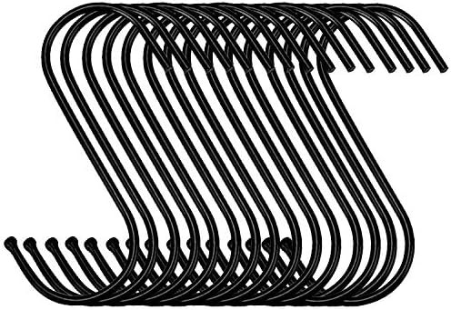 Amazon.com: 30 Pack Black S Hooks Steel S Hanging Hooks Heavy Duty S Hanger Hook Metal Kitchen Po... | Amazon (US)