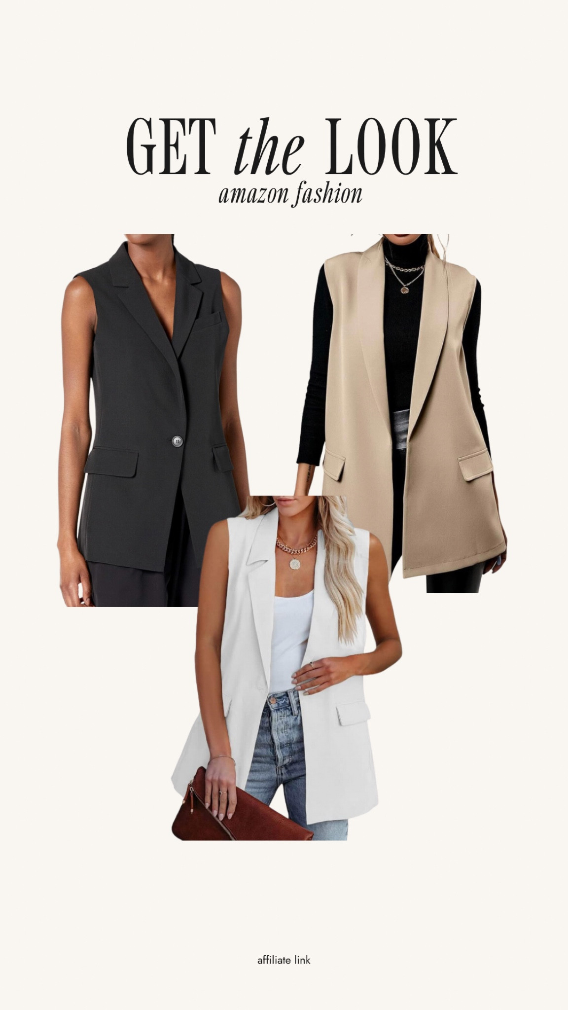 3 blazer vests for fall 

#LTKSeasonal #LTKstyletip #LTKfindsunder50