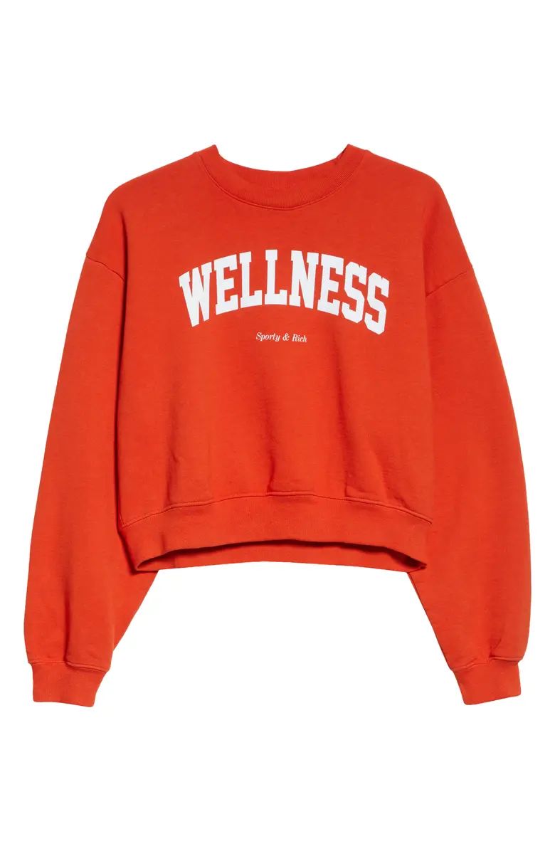 Sporty & Rich Wellness Ivy Crop Sweatshirt | Nordstrom | Nordstrom