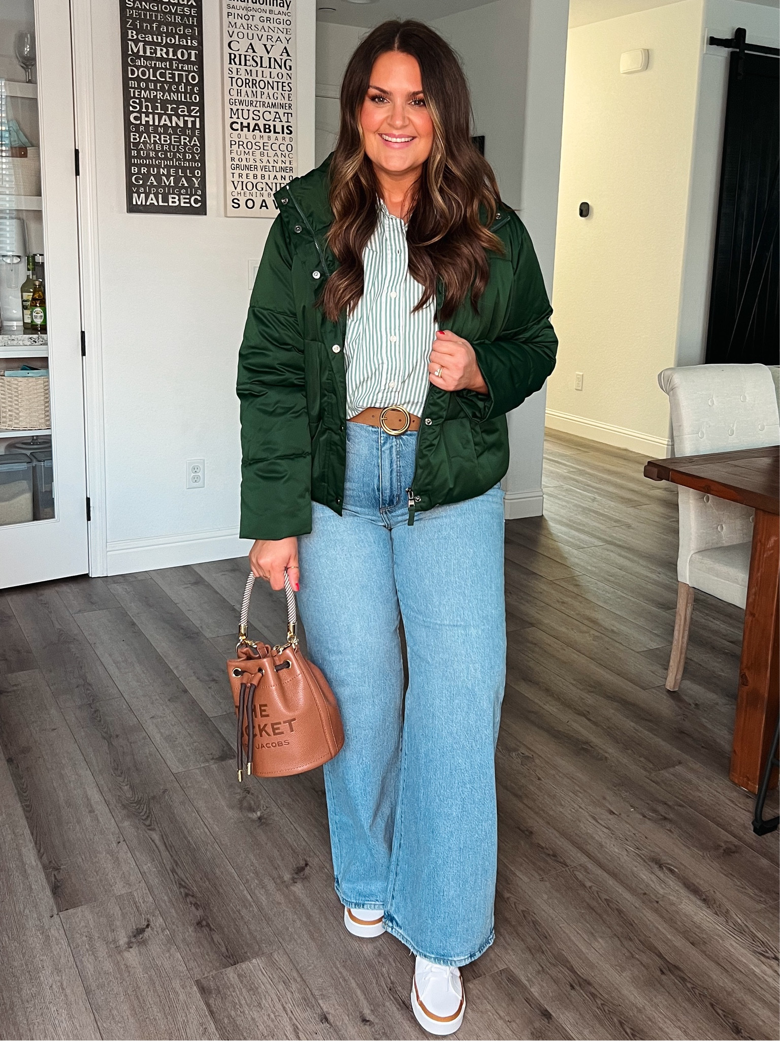 Elevated basics, style over 30, how to style wide leg jeans, curvy denim, wide leg, jacket, size 12, midsize

Black sweatshirt, medium (size down)
Black sweatpants, X-Large (tts)
Jeans, 31
Shirt, medium
Jacket, large
Shoes, men’s 8.5/women’s 10
Belt, X-Large 

#LTKstyletip #LTKmidsize #LTKMostLoved