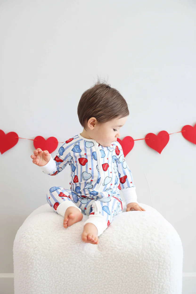 Sweet Like Candy Convertible Zip Romper | Blue | Caden Lane