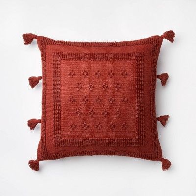 Tufted Square Throw Pillow with Side Tassels - Threshold™ designed with Studio McGee | Target