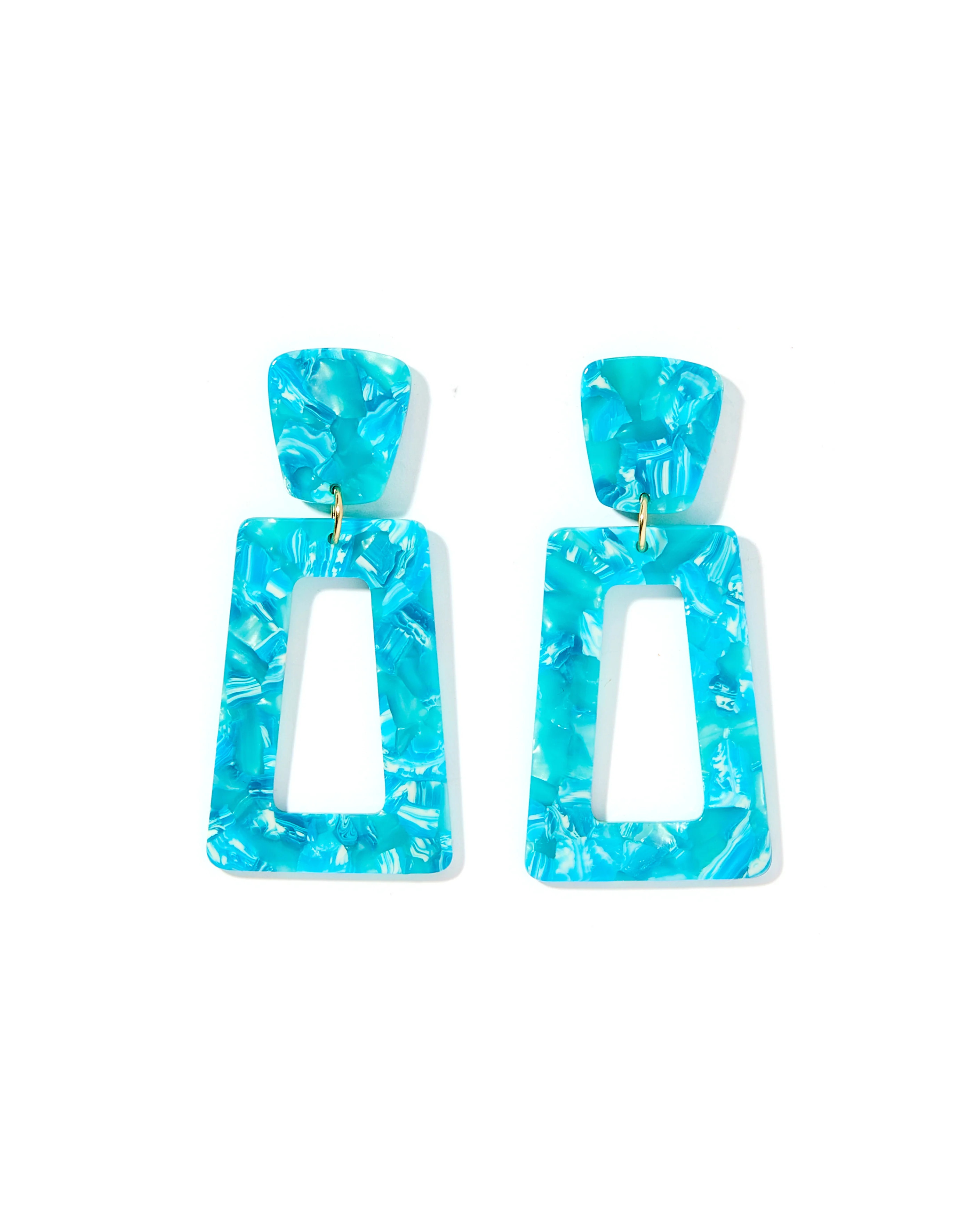 Kennedy Statement Earrings - Atlantis Teal | LINNY CO LLC
