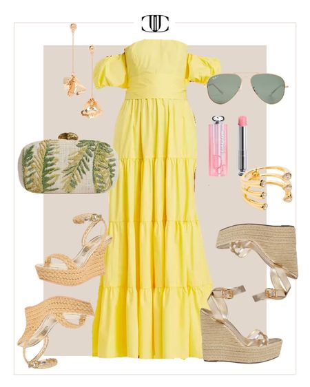 Spring is here and we also know that beautiful weddings are in full bloom. Here are a few different wedding guest options that would be great looks from coastal to desert to garden and everything in between. 

spring dress, wedding guest dress, heels, sunglasses, clutch, earrings, lipstick, maxi dress

#LTKshoecrush #LTKover40 #LTKstyletip