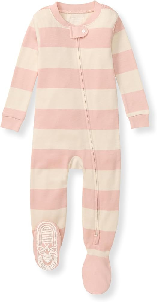 Burt's Bees Baby Baby Girls Sleeper Pajamas, 100% Organic Cotton, One-piece PJs, Diagonal Zip Up ... | Amazon (US)