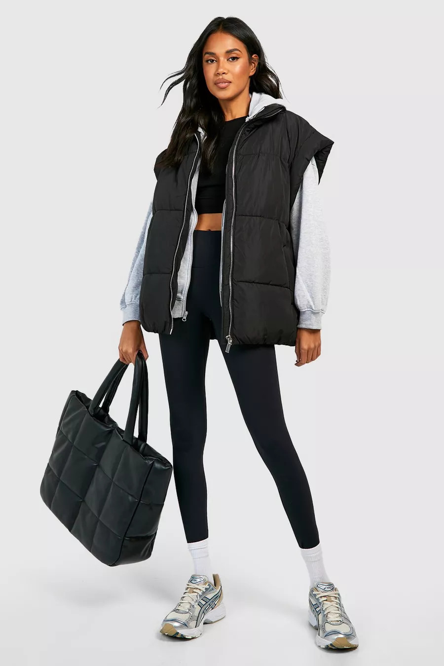 Oversized Shoulder Detail Vest | Boohoo.com (US & CA)