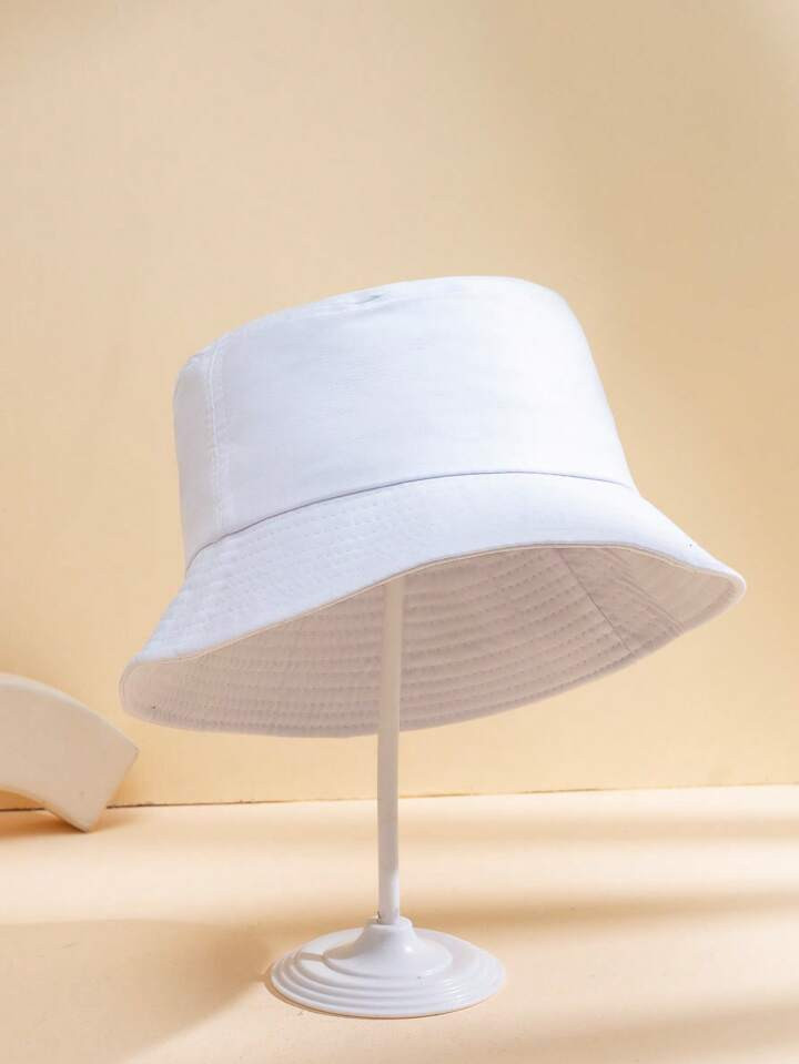 SHEIN X ONE Music Fest 1pc Women Solid Minimalist Bucket Hat For Daily Life | SHEIN