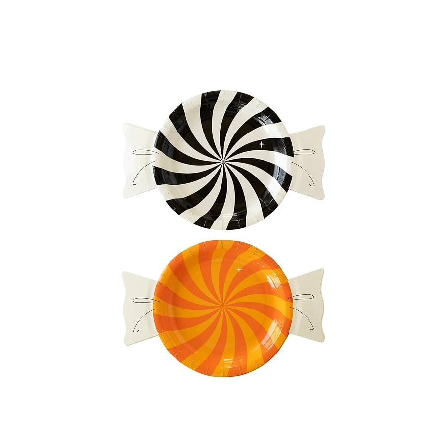 Witching Hour Candy Shaped Plates - Halloween Party Plates, 2 Unique Designs, Perfect for Kids Bi... | Amazon (US)