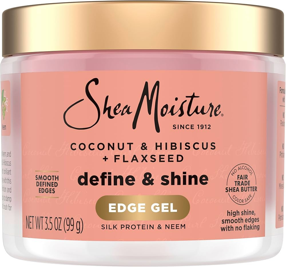 Shea Moisture Define & Shine Edge Gel + Flaxseed Coconut & Hibiscus Holds and Controls Edges All ... | Amazon (US)