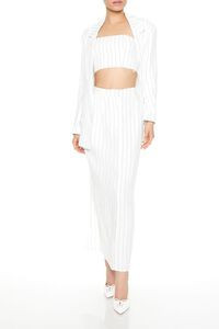 Pinstriped Maxi Slit Skirt | Forever 21
