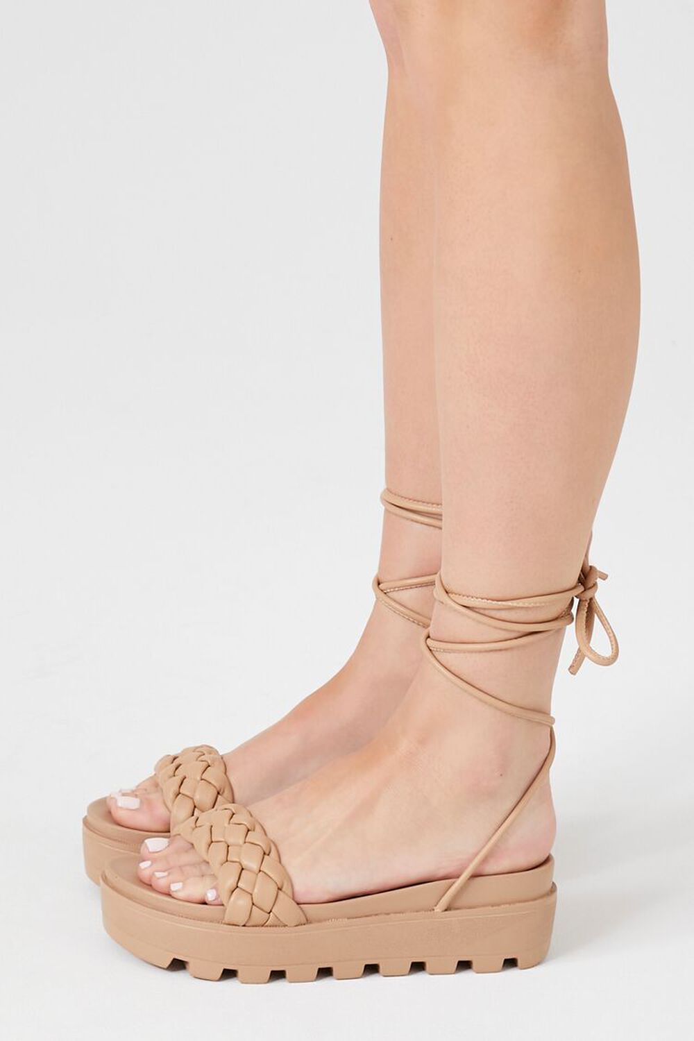 Braided Platform Lace-Up Sandals | Forever 21 (US)