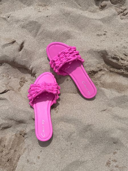 Pink sandals on sale under $50 fit TTS 

#LTKshoecrush #LTKSeasonal #LTKsalealert