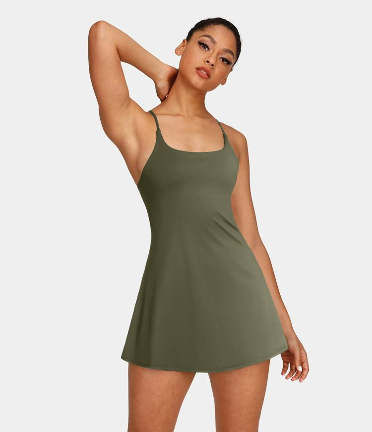 Women’s Softlyzero™ Plush Backless Active Dress-Easy Peezy Edition-UPF50+ - Halara | HALARA