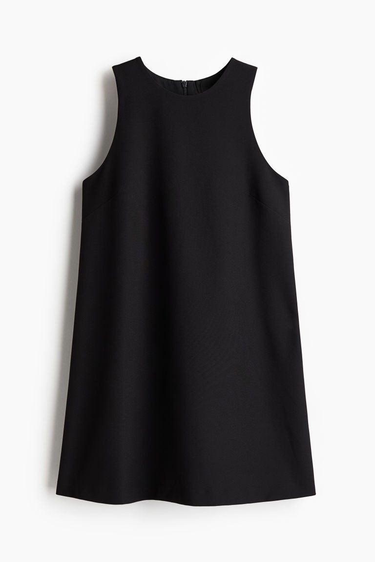 H & M - A-line mini dress - Black | H&M (UK, MY, IN, SG, PH, TW, HK)