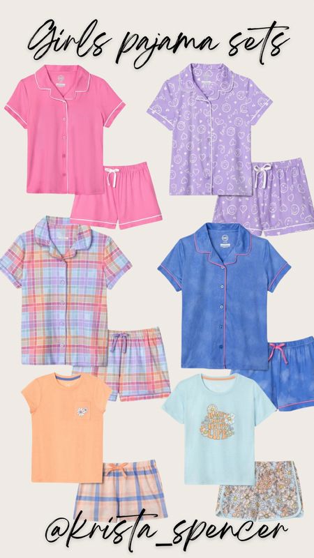 Girls pajama sets. Shorts. Shirt. Walmart  

#LTKunder50 #LTKFind #LTKkids