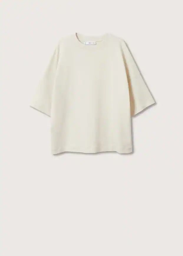 Oversize cotton T-shirt | MANGO (UK)