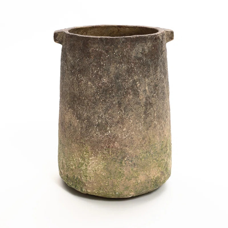August Grove® Rustic Ginger Root Brown Cement 11-Inch Tall Indoor and Outdoor Cylinder Vase | Wa... | Wayfair North America